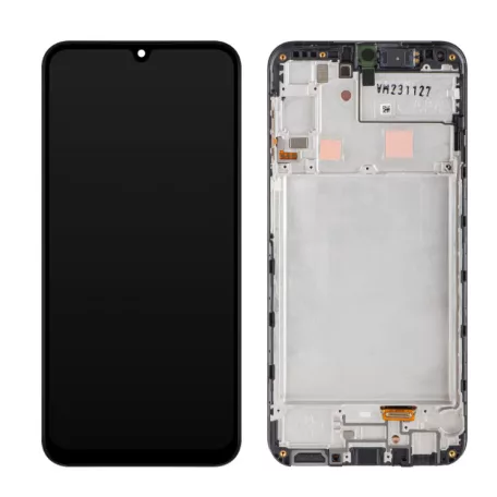 Samsung A245 Galaxy A24 4G fekete gyári LCD kijelző érintővel és kerettel (GH82-31240A)