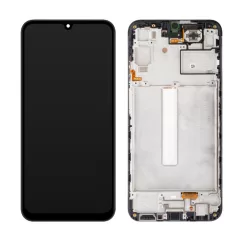   Samsung A256 Galaxy A25 5G fekete gyári LCD kijelző érintővel és kerettel (GH82-33214A)