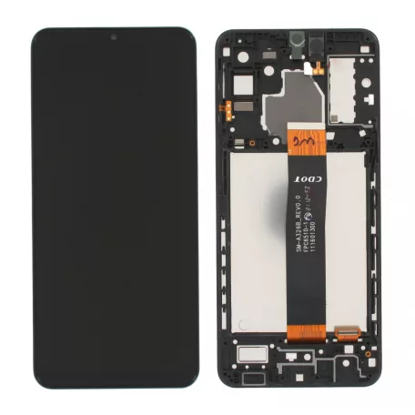 Samsung A326 Galaxy A32 5G fekete gyári LCD kijelző érintővel és kerettel (GH82-25121A)