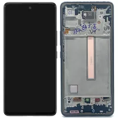  Samsung A536 Galaxy A53 5G fekete gyári LCD kijelző érintővel és kerettel (GH82-28024A, GH82-28025A, GH97-28025A)
