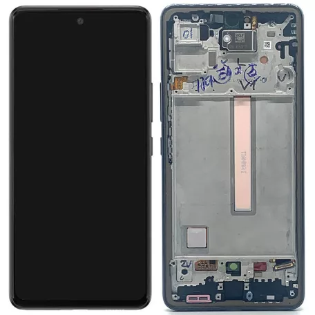 Samsung A536 Galaxy A53 5G fekete gyári LCD kijelző érintővel és kerettel (GH82-28024A, GH82-28025A, GH97-28025A)