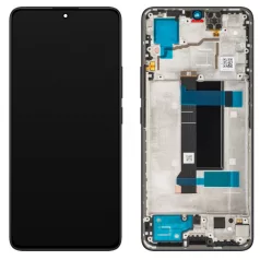   Xiaomi Redmi Note 13 Pro 5G / Xiaomi Poco X6 fekete gyári LCD kijelző érintővel és kerettel (5600020N1600)