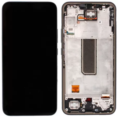 Samsung A346 Galaxy A34 5G fekete gyári LCD kijelző érintővel és kerettel (GH82-31200A, GH82-31201A)
