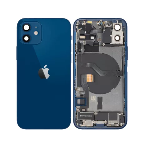 Apple iPhone 12 2020 (6.1) kék gyári bontott komplett ház