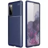 Huawei Y5P (2020) Carbon Fiber ütésálló szilikon tok kék