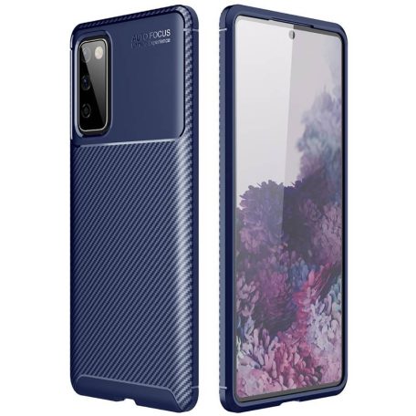 Xiaomi Redmi 9A / AT Carbon Fiber ütésálló szilikon tok kék