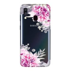   Gadget szilikon tok - Samsung A405 Galaxy A40 (2019) (White Flowers)