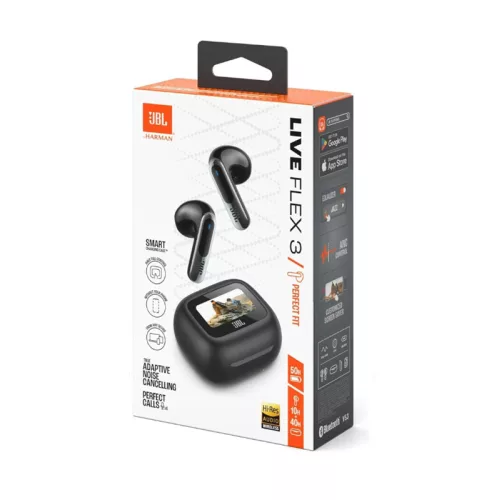JBL Live Flex 3 stereo bluetooth headset fekete