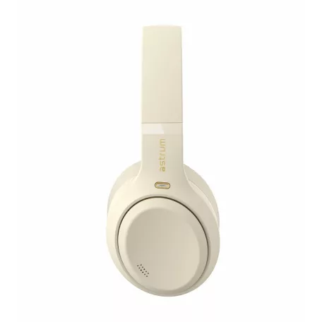 Astrum Ease Drift sztereó bluetooth 6.0 ANC aktív zajszűrős fejhallgató beépített mikrofonnal fehér