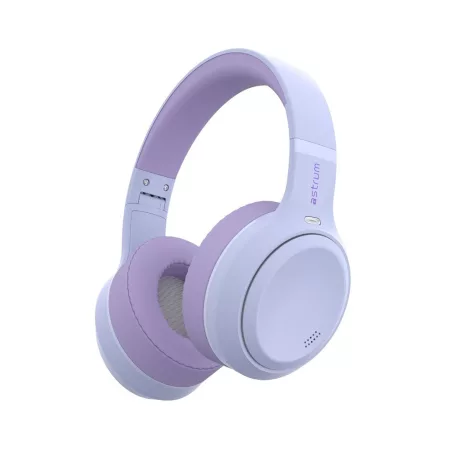 Astrum Ease Drift sztereó bluetooth 6.0 ANC aktív zajszűrős fejhallgató beépített mikrofonnal lila