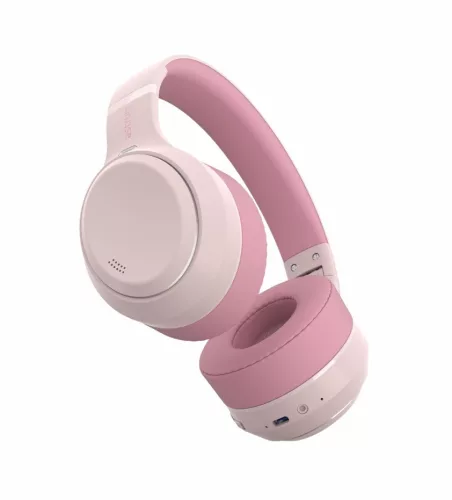 Astrum Ease Drift sztereó bluetooth 6.0 ANC aktív zajszűrős fejhallgató beépített mikrofonnal pink