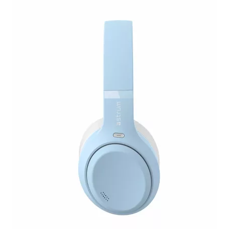 Astrum Ease Drift sztereó bluetooth 6.0 ANC aktív zajszűrős fejhallgató beépített mikrofonnal kék