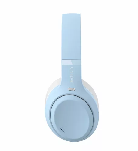 Astrum Ease Drift sztereó bluetooth 6.0 ANC aktív zajszűrős fejhallgató beépített mikrofonnal kék