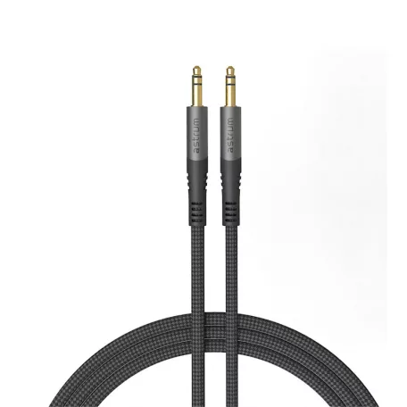 Astrum VerveMesh VMAM35 szövetbevonatos AUX 3,5mm jack - jack hosszabító kábel, 1.2M fekete