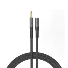   Astrum VerveMesh VMAF35 szövetbevonatos AUX 3,5mm jack hosszabító kábel, 1.2M fekete