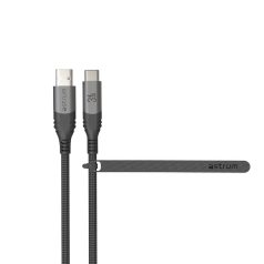   Astrum VerveMesh VMAC20 USB-A - Type-C szövetbevonatos adatkábel 3A, 2.0M fekete