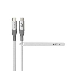   Astrum VerveMesh VMCC60 Type-C - Type-C szövetbevonatos adatkábel, 1.2M fehér