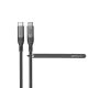 Astrum VerveMesh VMCC60 Type-C - Type-C szövetbevonatos adatkábel, 2.0M szürke