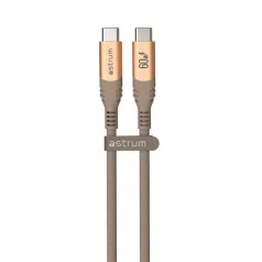   Astrum VerveMesh VMCC60 Type-C - Type-C szövetbevonatos adatkábel, 2.0M arany