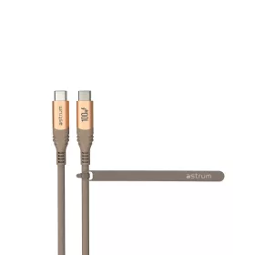   Astrum VerveMesh VMCC100 Type-C - Type-C szövetbevonatos adatkábel 5A, 1.2M arany