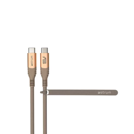 Astrum VerveMesh VMCC100 Type-C - Type-C szövetbevonatos adatkábel 5A, 1.2M arany