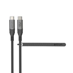   Astrum VerveMesh VMCC100 Type-C - Type-C szövetbevonatos adatkábel 5A, 2.0M szürke