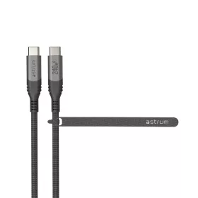  Astrum VerveMesh VMCC240 Type-C - Type-C szövetbevonatos adatkábel, 3.0M szürke