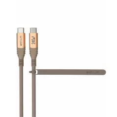   Astrum VerveMesh VMCC240 Type-C - Type-C szövetbevonatos adatkábel, 3.0M arany