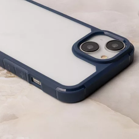 Color Shock - Apple iPhone 12 / 12 Pro 2020 (6.1) ütésálló TPU tok kék kerettel