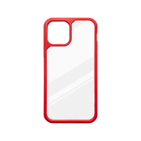 Color Shock - Apple iPhone 12 / 12 Pro 2020 (6.1) ütésálló TPU tok piros kerettel