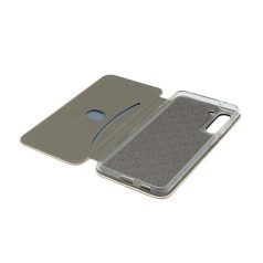   mobilNET Apple iPhone 13 Mini (5.4) oldalra nyíló mágneses könyv tok szilikon belsővel arany