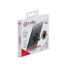   Celly univerzális 360 fokban forgatható mobiltelefon tokra rögzíthető ujjgyűrű fekete