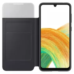   Samsung Clear View (EF-EA336PBEGEE) A336 Galaxy A33 5G oldalra nyíló mágneses könyvtok fekete