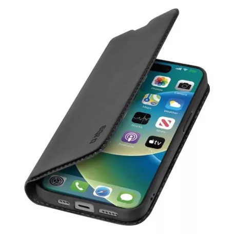 SBS Wallet Lite Honor Magic 5 Lite oldalra nyíló mágneses TPU könyvtok fekete