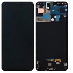   Samsung A505 Galaxy A50 (2019) fekete LCD kijelző érintővel és kerettel