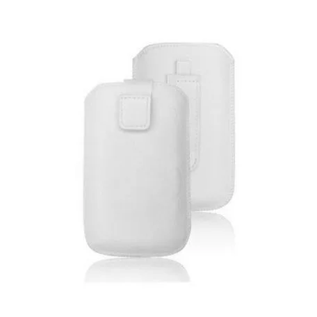Forcell Deko univerzális kihúzós tok - Apple iPhone 3G/4G/4S, Alcatel 1068D/2057D, Blaupunkt FS04 fehér