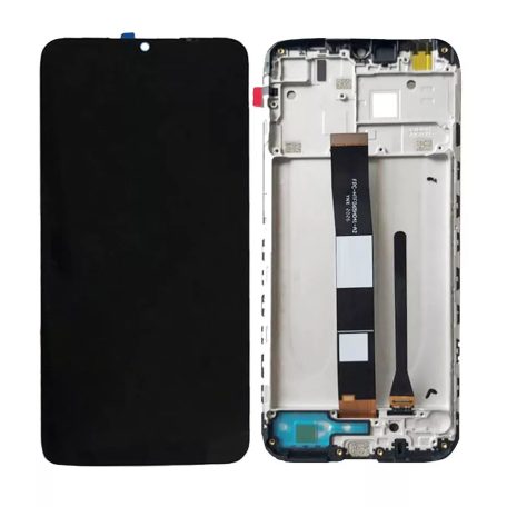 Xiaomi Redmi 9A / 9AT / 9C fekete LCD kijelző érintővel és kerettel