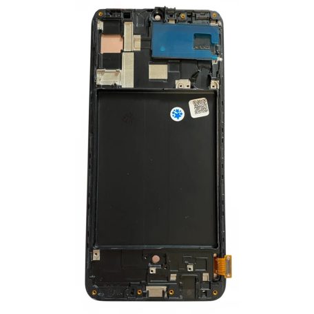 Samsung A705 Galaxy A70 (2019) fekete LCD kijelző érintővel és kerettel (Oled, small size)