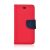 Fancy Huawei Ascend P8 Lite oldalra nyíló mágneses könyv tok szilikon belsővel piros - kék
