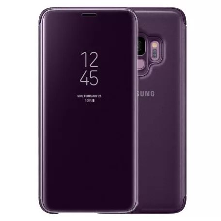 Clear View Samsung N970 Galaxy Note 10 lila oldalra nyíló tükrös tok