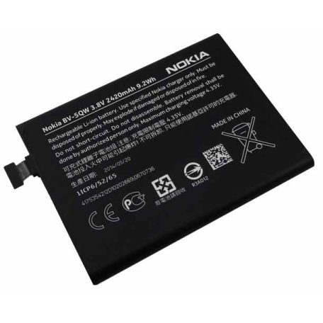 Nokia BV-5QW gyári akkumulátor Li-Ion 2420mAh (Lumia 930)