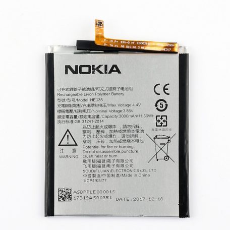 Nokia HE316 gyári akkumulátor Li-Ion 3000mAh (Nokia 6)