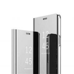   Clear View Samsung J405 Galaxy J4 Plus / J605 Galaxy J6 Plus (2018) ezüst oldalra nyíló tükrös tok