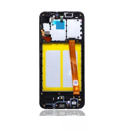 Samsung A202 Galaxy A20e (2019) fekete gyári LCD kijelző érintővel és kerettel