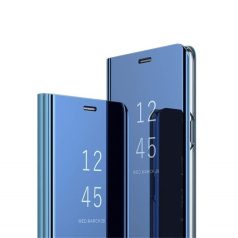   Clear View Huawei Y7 (2019) kék oldalra nyíló tükrös tok