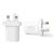 Utángyártott fehér hálózati USB-A töltőfej UK (angol) dugvillával 1000mAh 5W
