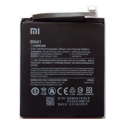 Xiaomi BN41 gyári akkumulátor Li-Ion Polymer 4100mAh (Xiaomi REDMI Note 4)