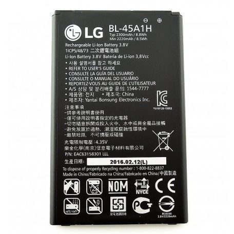 LG BL-45A1H gyári akkumulátor Li-Ion 2300 mAh (LG K420N K10)