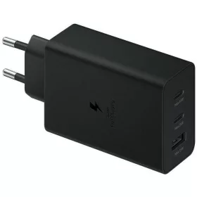   Samsung Trio EP-T6530EBE gyári hálózati fekete gyorstöltő 3A 65W (2x Type-C / 1x USB)
