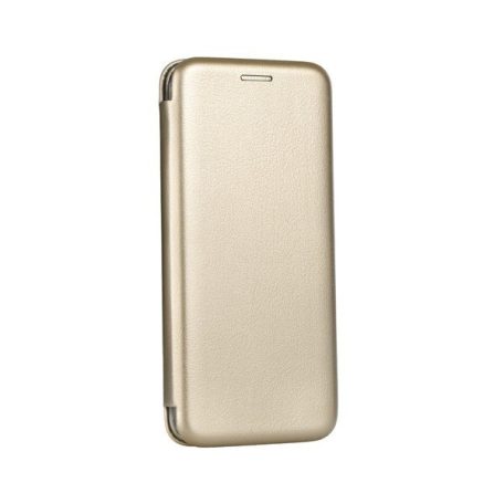 Forcell Elegance Huawei P30 oldalra nyíló mágneses könyv tok szilikon belsővel arany